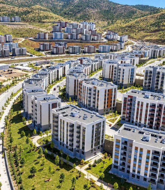 KAHRAMANMARAŞ  İLİ  ONİKİŞUBAT  İLÇESİ ALTINOVA MAHALLESİ 3. ve 10. ETAP 2378 ADET KONUT PROJESİ
